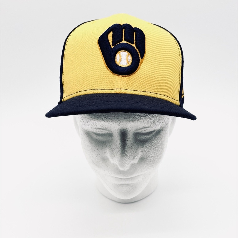 Milwaukee Brewers New Era 59fifty Fitted Hat Men's New without Tags 7-1/4 NWOT